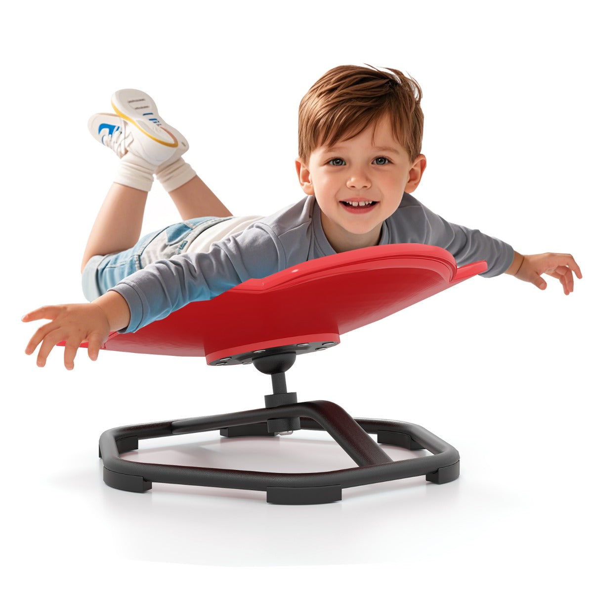 Elephant Sensory Swivel Chair | 360° Spinning Action Red Kids