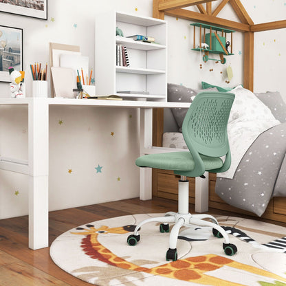 Ergonomic Children Study Chair | Adjustable Height Mesh Green