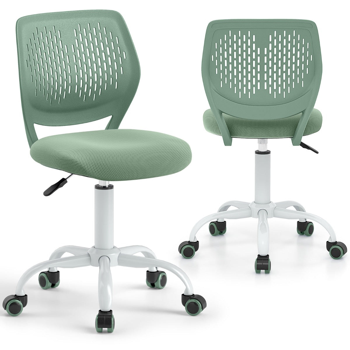 Ergonomic Children Study Chair | Adjustable Height Mesh Green