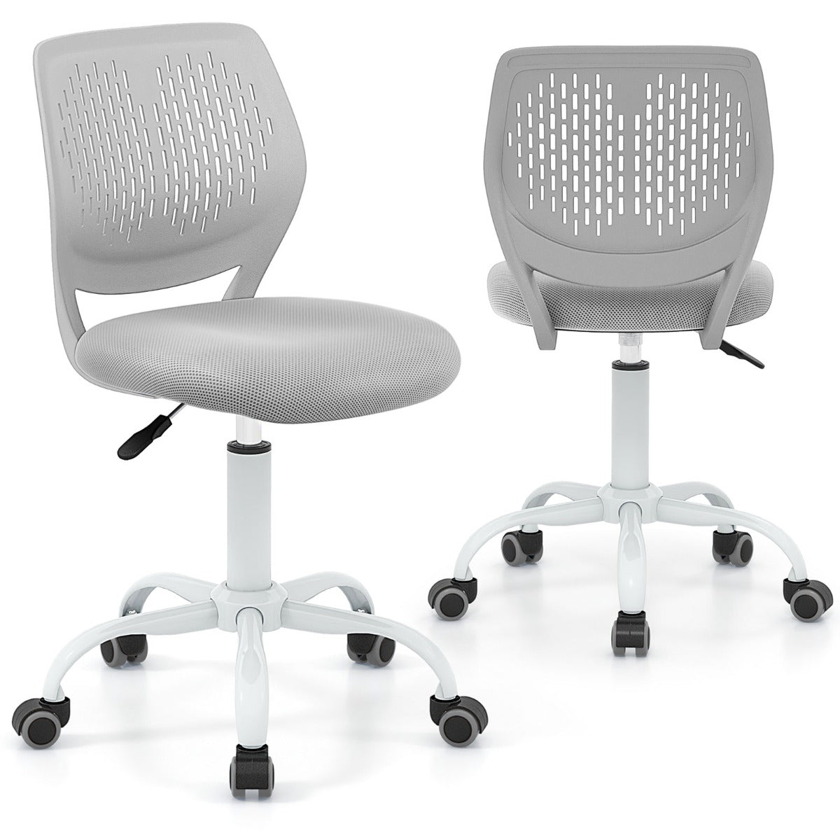 Ergonomic Kids Chair | Adjustable Grey Mesh Seat for Comfort