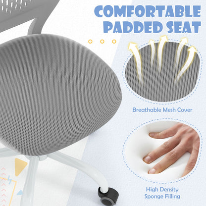 Ergonomic Kids Chair | Adjustable Grey Mesh Seat for Comfort