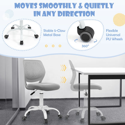 Ergonomic Kids Chair | Adjustable Grey Mesh Seat for Comfort