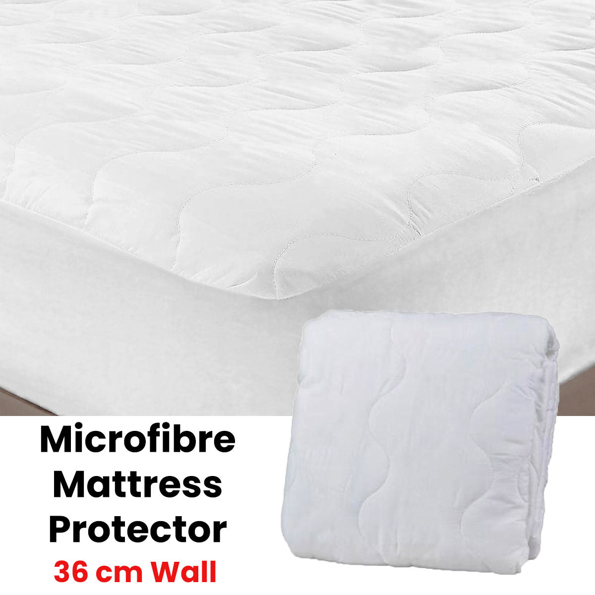 Quilted microfibre protector for single kids bed, soft comfort and protection for children.