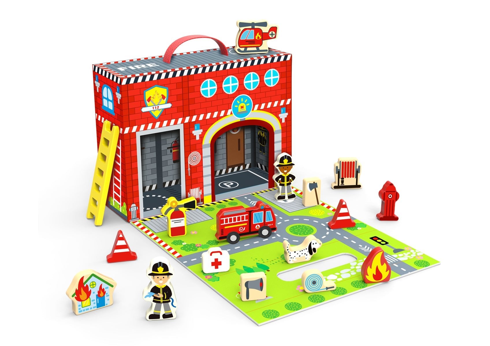Tooky Toy Fire Station Playset - Kids Mega Mart