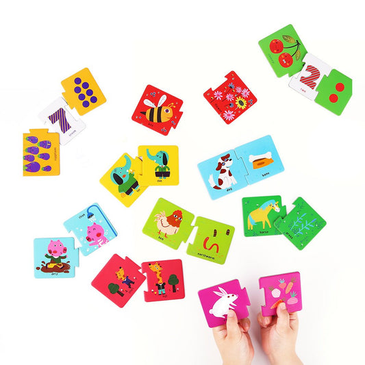 Colorful counting puzzle for kids to learn through play and have fun at home.