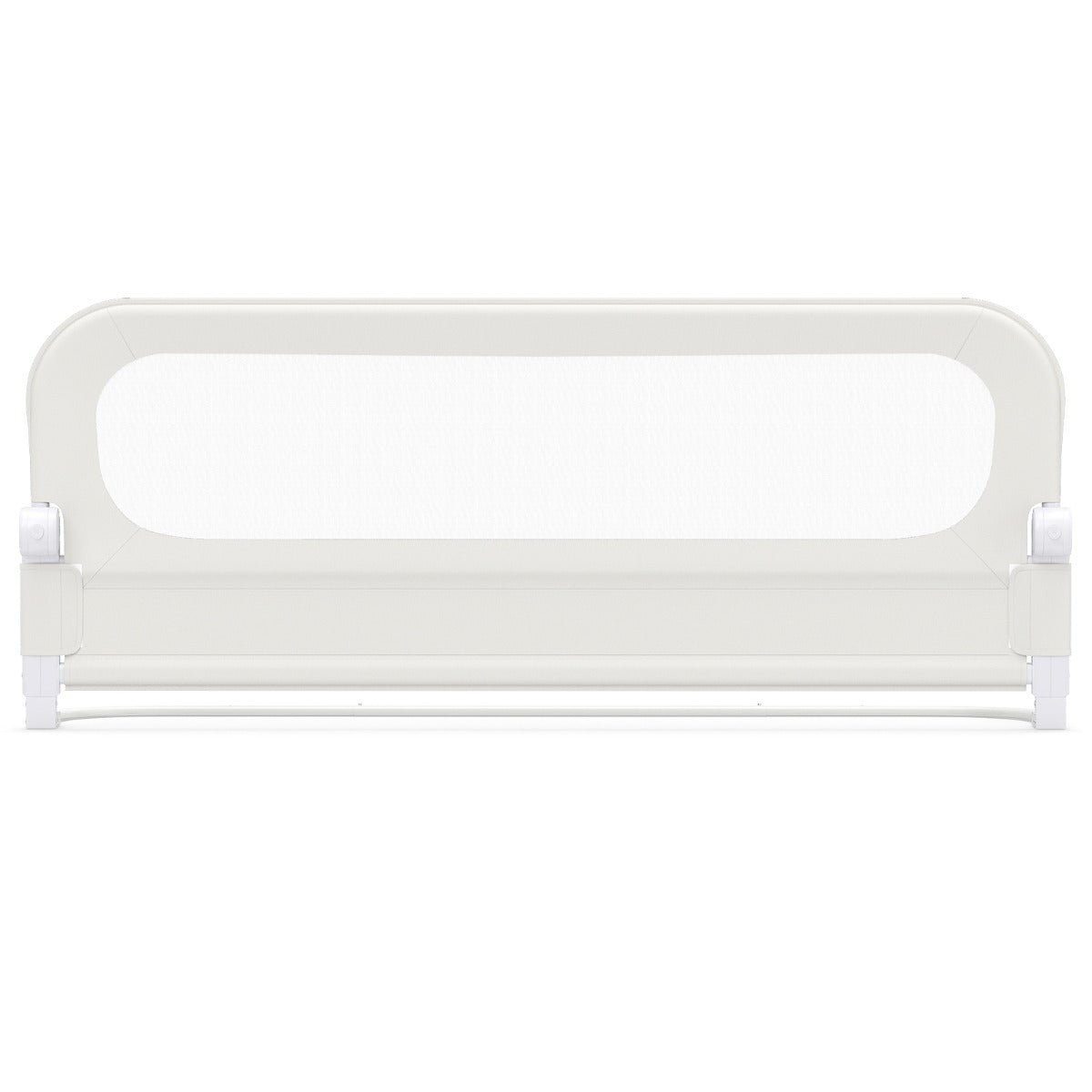 Foldable Bed Rail | Removable Oxford Cover U-Shaped Base White S