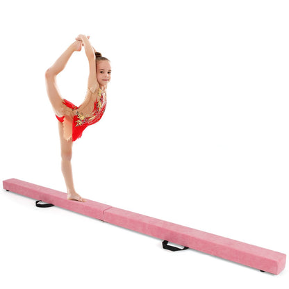 Folding Balance Beam | Pink EPE Foam & Wood Base for Home Training