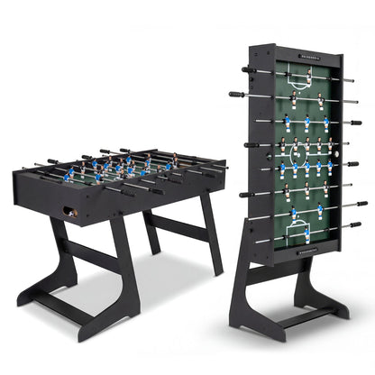 48" Black Folding Foosball Table | Competition Size with Balls