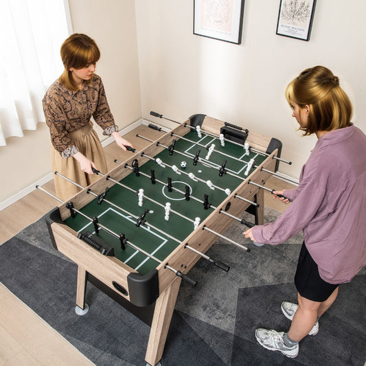 Kids and adults freestanding foosball table, 117cm high, perfect for family fun at home.