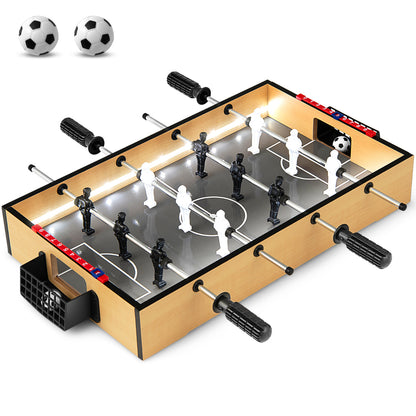 LED Light Up Foosball Table | 12 Players 2 Balls | Natural