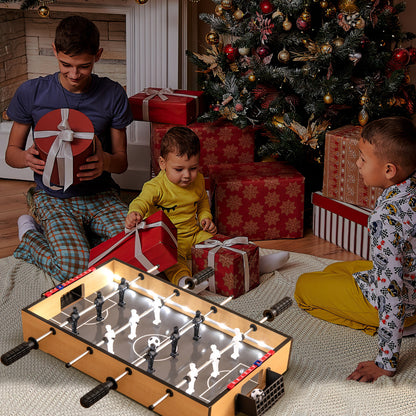 LED Light Up Foosball Table | 12 Players 2 Balls | Natural