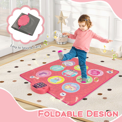 Pink Kids Dance Mat | 5 Levels 9 Songs & Keyboard Sounds