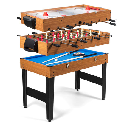 Kids 3-in-1 Multi-Game Table Set | Foosball, Hockey and Billiards delivers family fun at home.