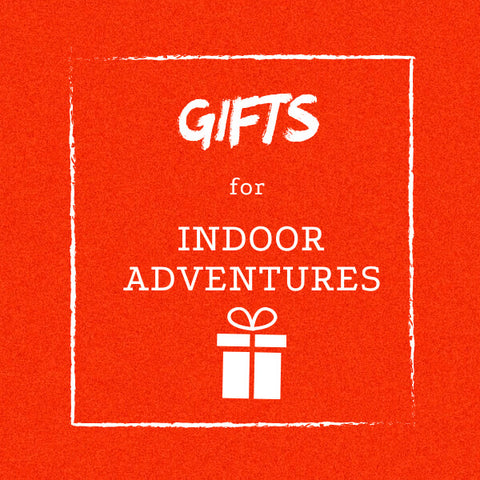 Indoor adventure gifts for kids, including doll houses, puzzles, and creative playsets that spark imagination and indoor fun.