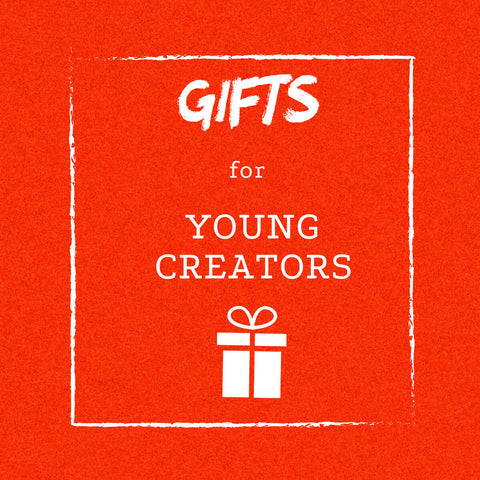 Creative Christmas gifts for young makers, including craft kits, workbenches, and art supplies.