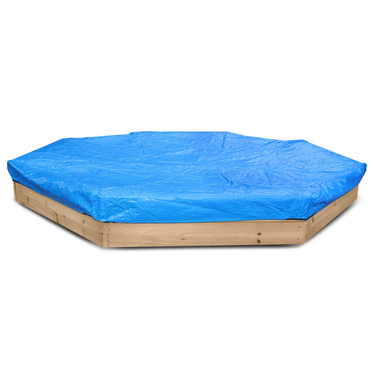 Lifespan Kids Grand Octagonal Wooden Sandpit for interactive outdoor play in backyard fun.