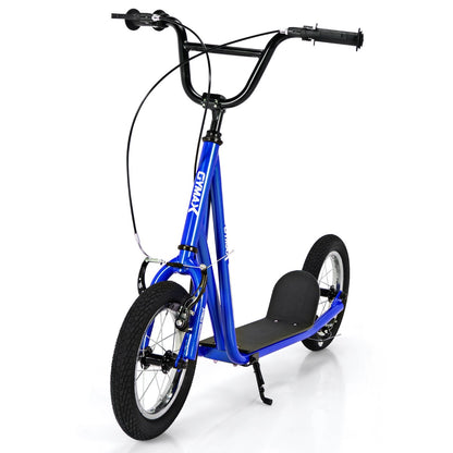 Blue Youth Scooter | Adjustable Height Dual V-Type Handbrakes