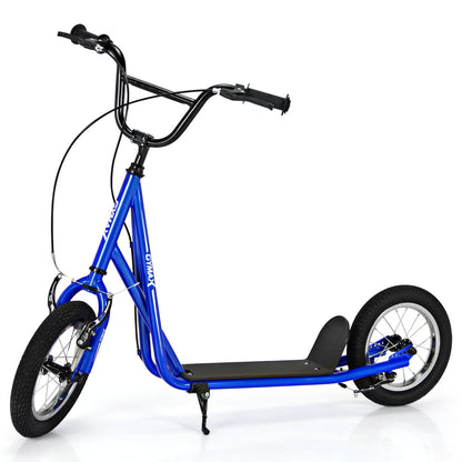 Blue Youth Scooter | Adjustable Height Dual V-Type Handbrakes