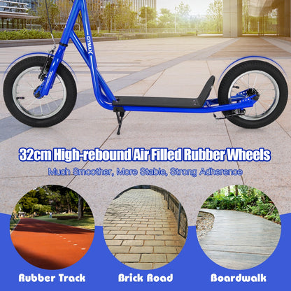 Blue Youth Scooter | Adjustable Height Dual V-Type Handbrakes