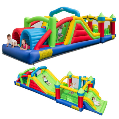 Kids inflatable obstacle course and bounce house combo for fun home playtime.