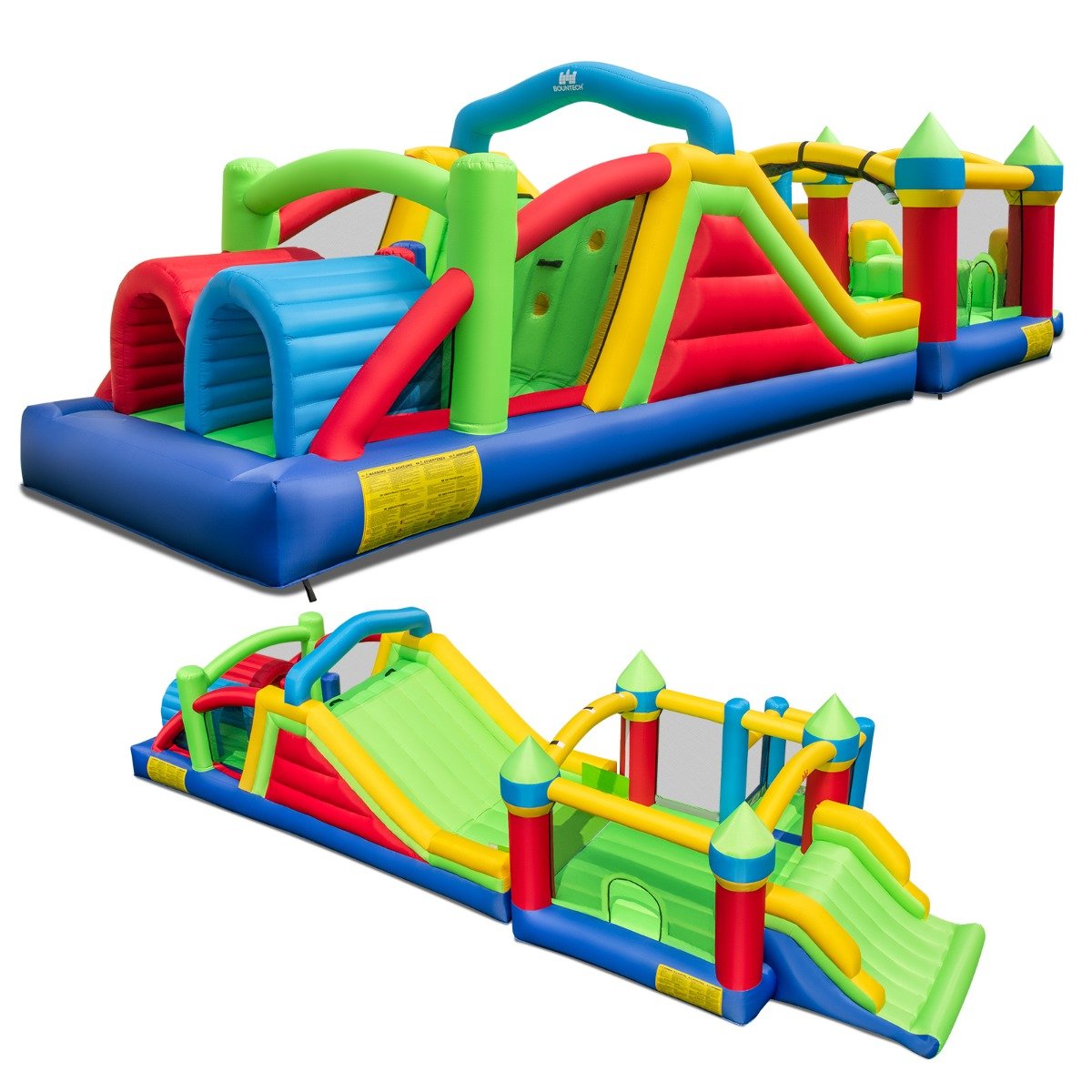 Kids inflatable obstacle course and bounce house combo - fun home entertainment for children.