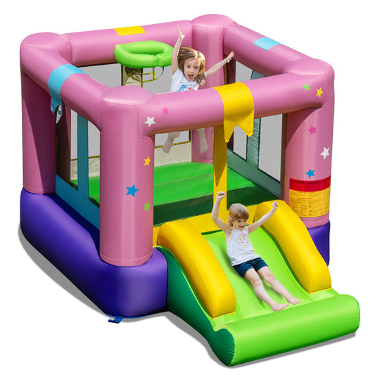 Multi-Color Star Bounce House | Slide Basketball & Jump Fun