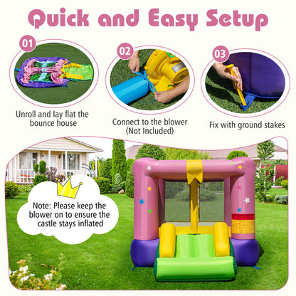 Multi-Color Star Bounce House | Slide Basketball & Jump Fun