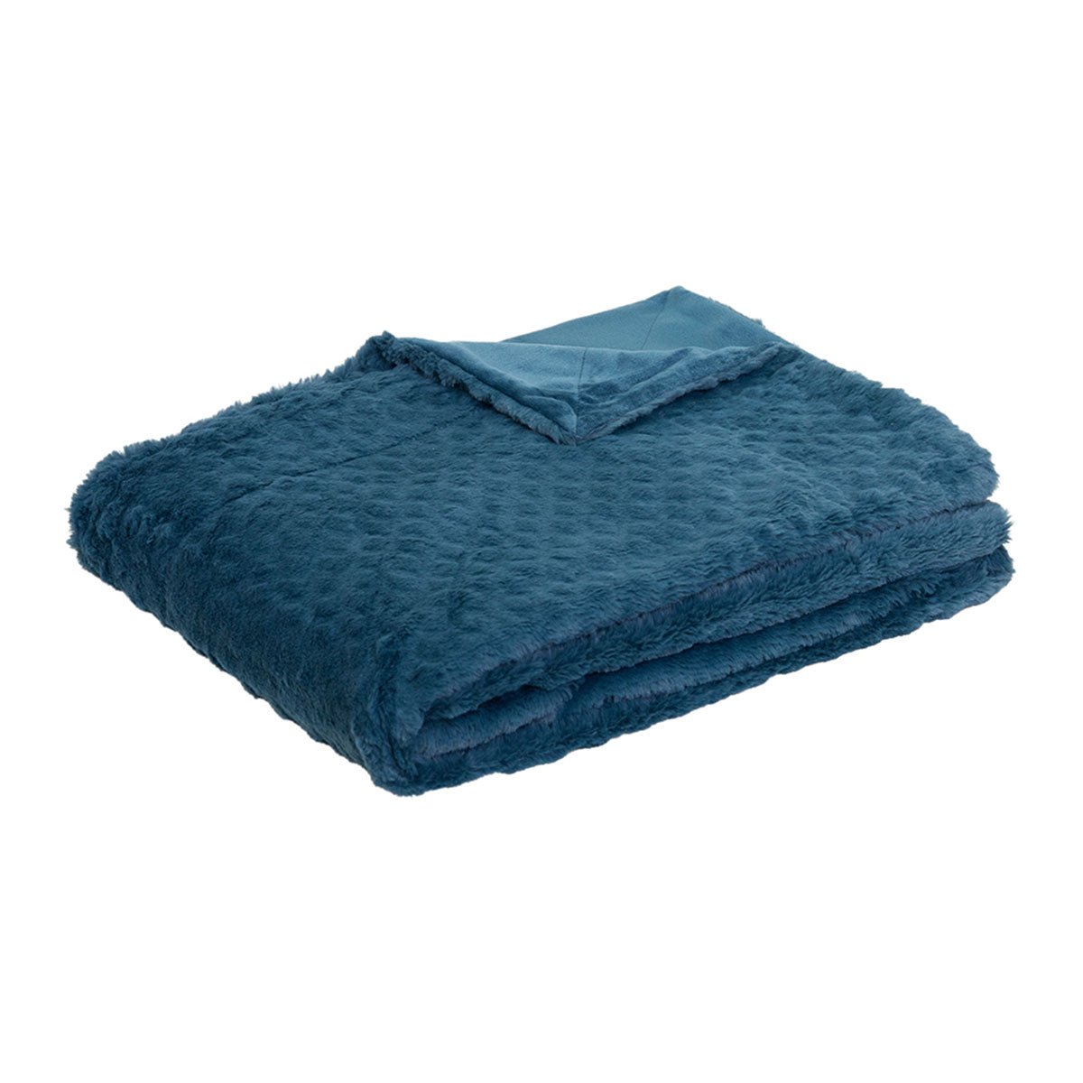 Soft teal faux fur throw blanket for kids by J.Elliot Home, cozy and stylish decor essential.