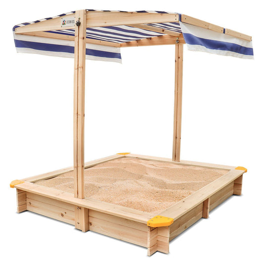 Joey Sandpit with UV-Protected Canopy | Sheltered outdoor play area for kids, sun-safe fun.