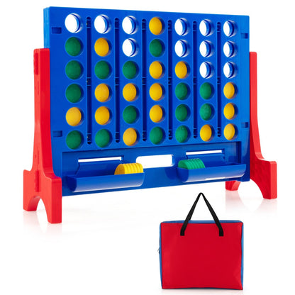 Blue Jumbo 4 In A Row Game | 42 Pieces | Carrying Bag