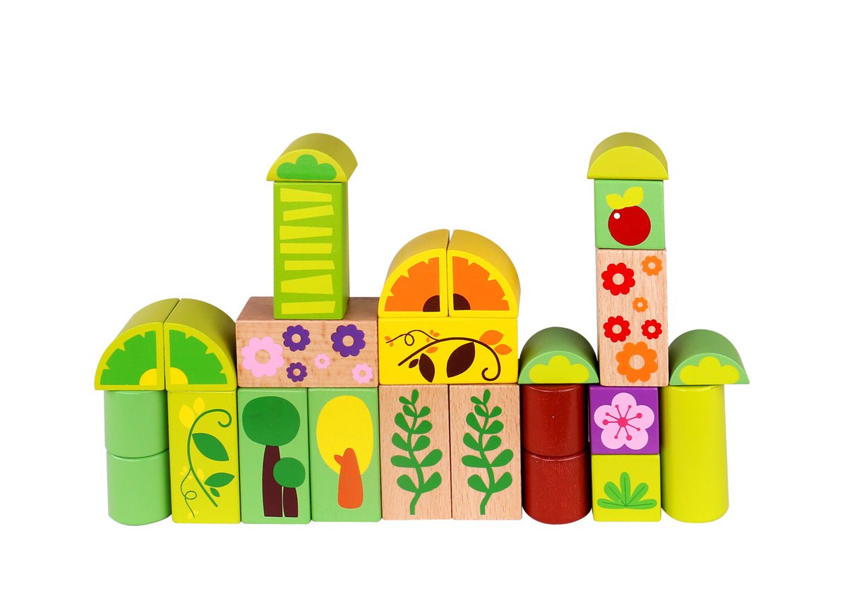 Colorful jungle animal blocks wooden set for creative play, perfect for childrens learning and fun