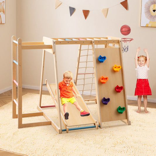 6 In 1 Jungle Gym | Slide Rock Climbing Macaron 3-14 Years