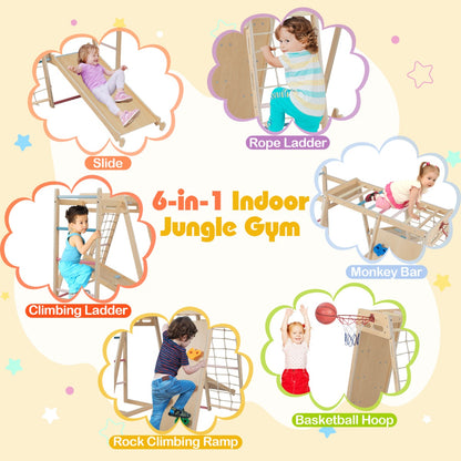 6 In 1 Jungle Gym | Slide Rock Climbing Macaron 3-14 Years