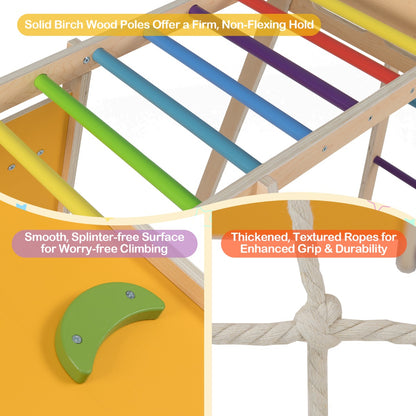 6 In 1 Rainbow Jungle Gym | Slide & Climbing For Ages 3-14