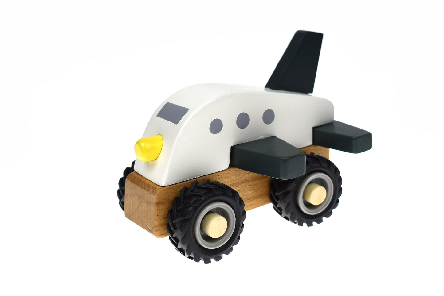 KD Wooden Plane White toy for childrens imaginative play, durable and safe for home use.