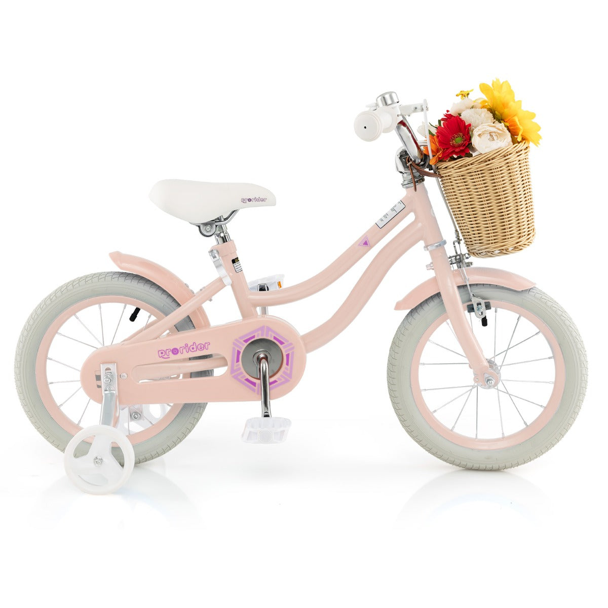 Kids Bike | Pink 14" Adjustable Handlebar & Training Wheels