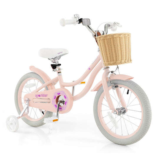 Kids Bike 16 Inch Pink | Adjustable Handlebar & Smooth Ride