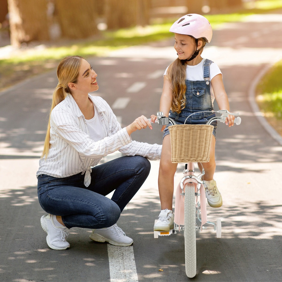 Kids Bike 16 Inch Pink | Adjustable Handlebar & Smooth Ride