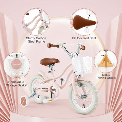 Kid's Bike | Pink 30cm with Front Handbrake & Rear Coaster Brake