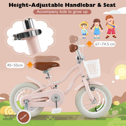 Kid's Bike | Pink 30cm with Front Handbrake & Rear Coaster Brake