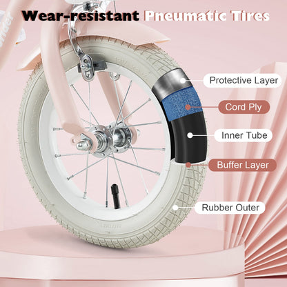 Kid's Bike | Pink 30cm with Front Handbrake & Rear Coaster Brake