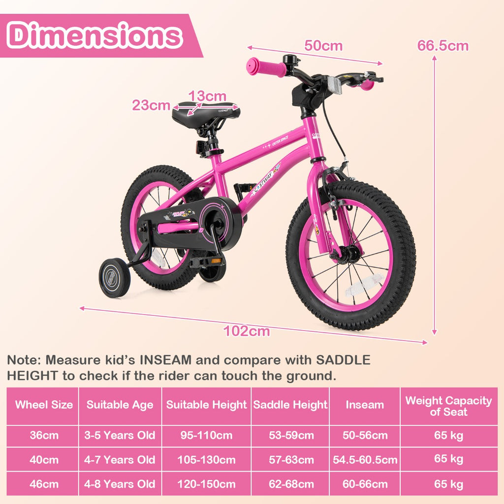Cycle Bike Size For Yr Old Glerc Kids Girls Bike 14 Inch For 3-6 Years