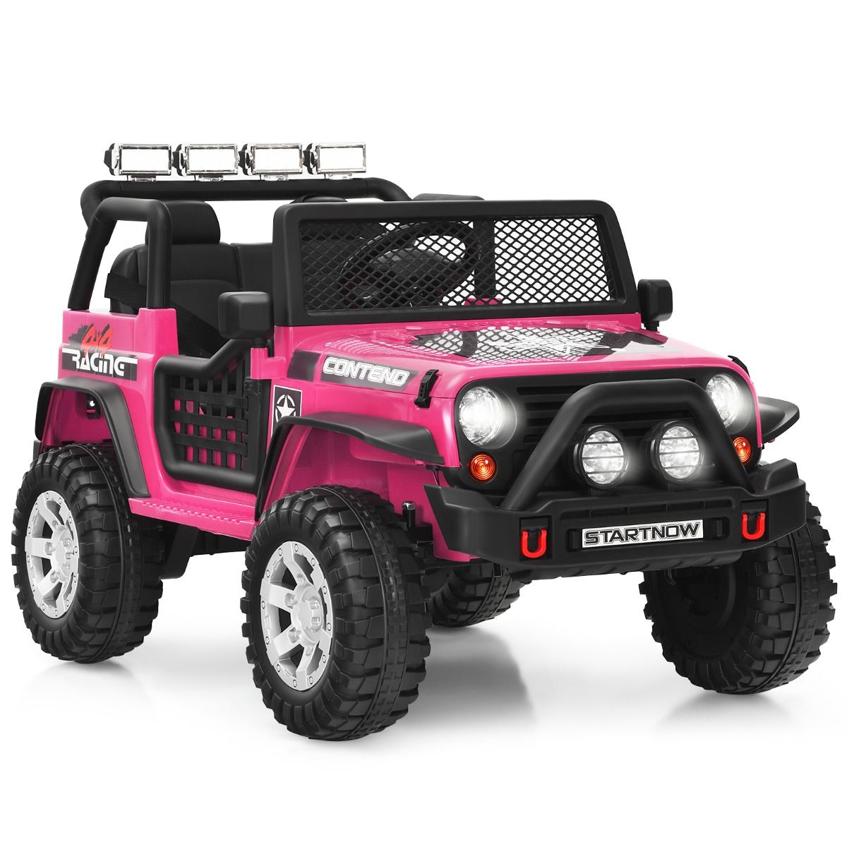 12V Pink Ride-On Car with Remote Control & Suspension for fun indoor playtime.