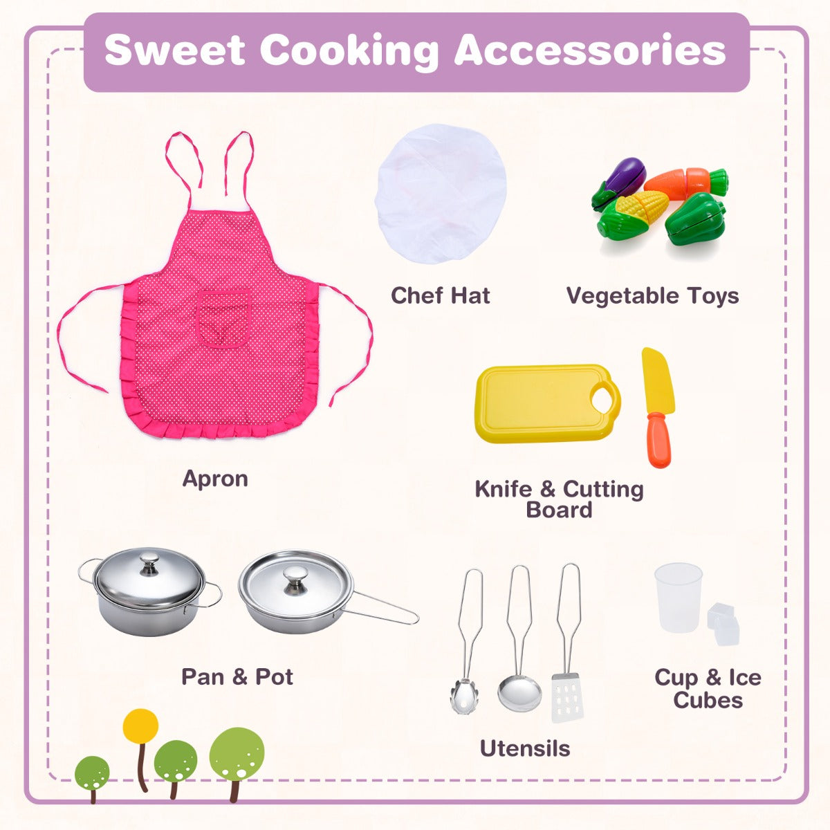 Pink Corner Kitchen Playset | Lights Sounds | Washing Basin