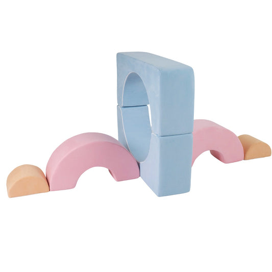Costway Kids Crawl and Climb foam Play Set Foam Climbing Blocks for Toddlers-Colourful