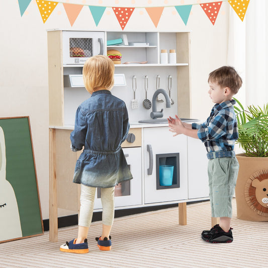 Colorful Kids Kitchen Playset w/ Play Food - Interactive cooking fun for imaginative toddlers