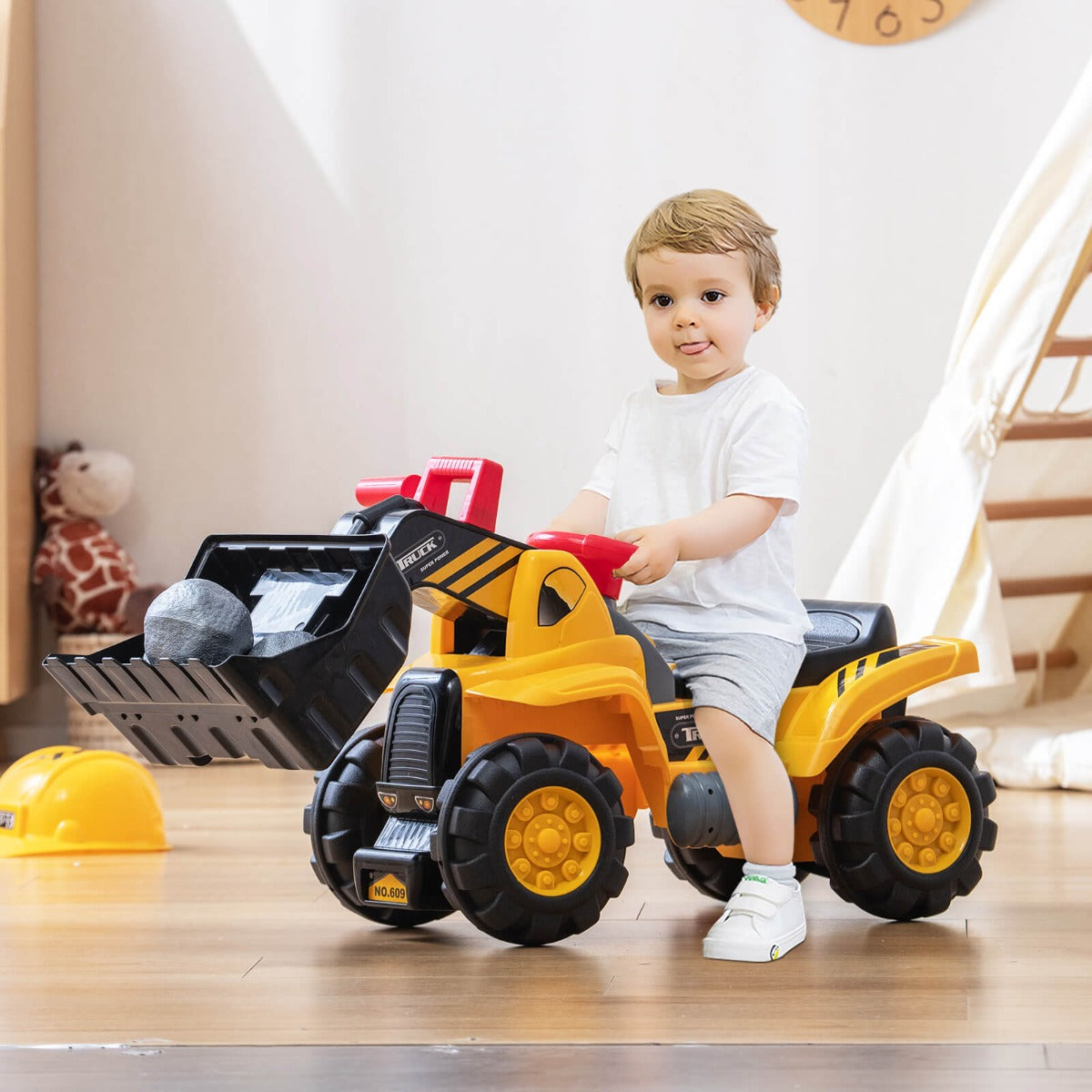 Toy Riding Bulldozer Ride On Bulldozer Toy: Realistic Play for Kids 3+ | Sound Effects ...