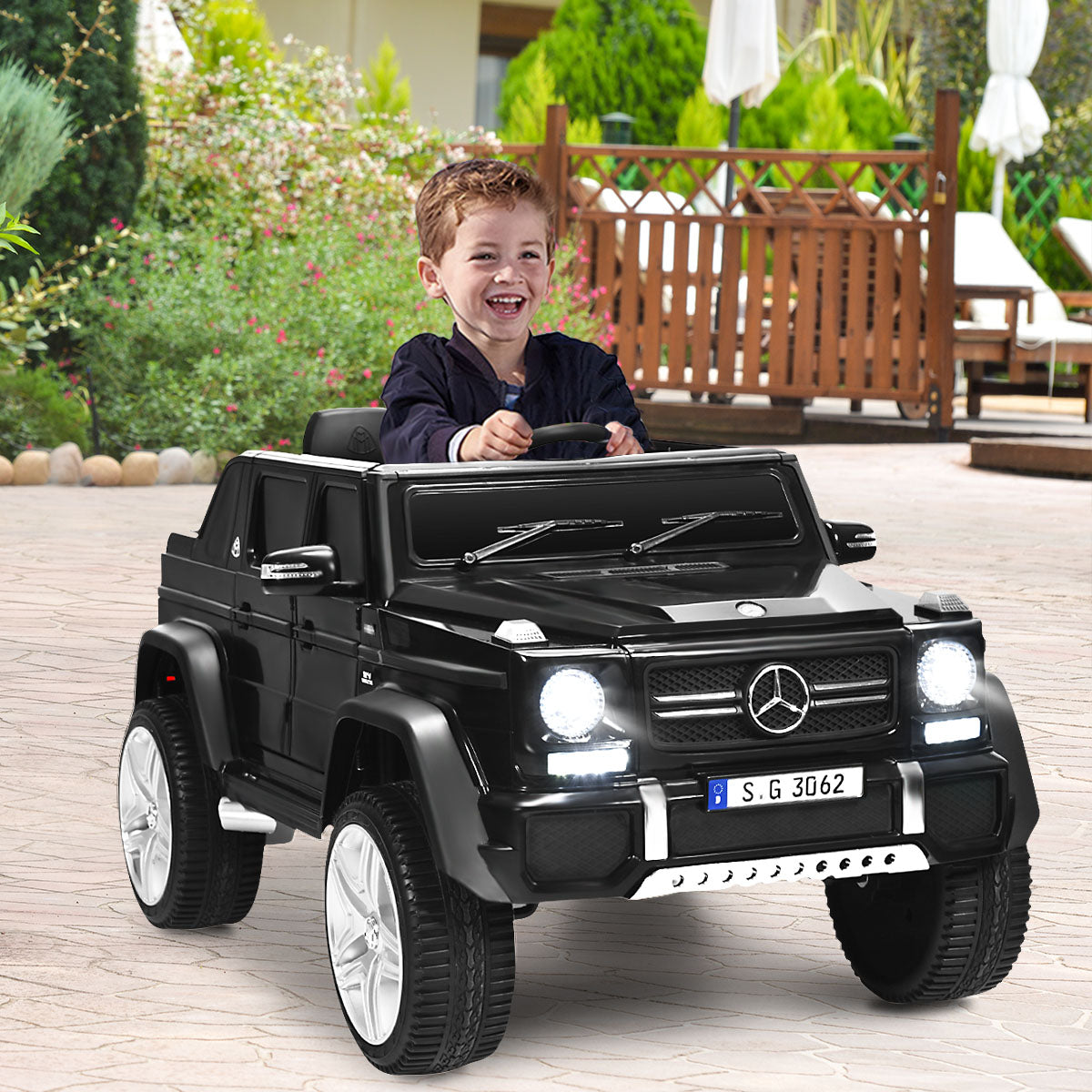 Mercedes Benz kids electric ride on car, with remote control, for fun at home