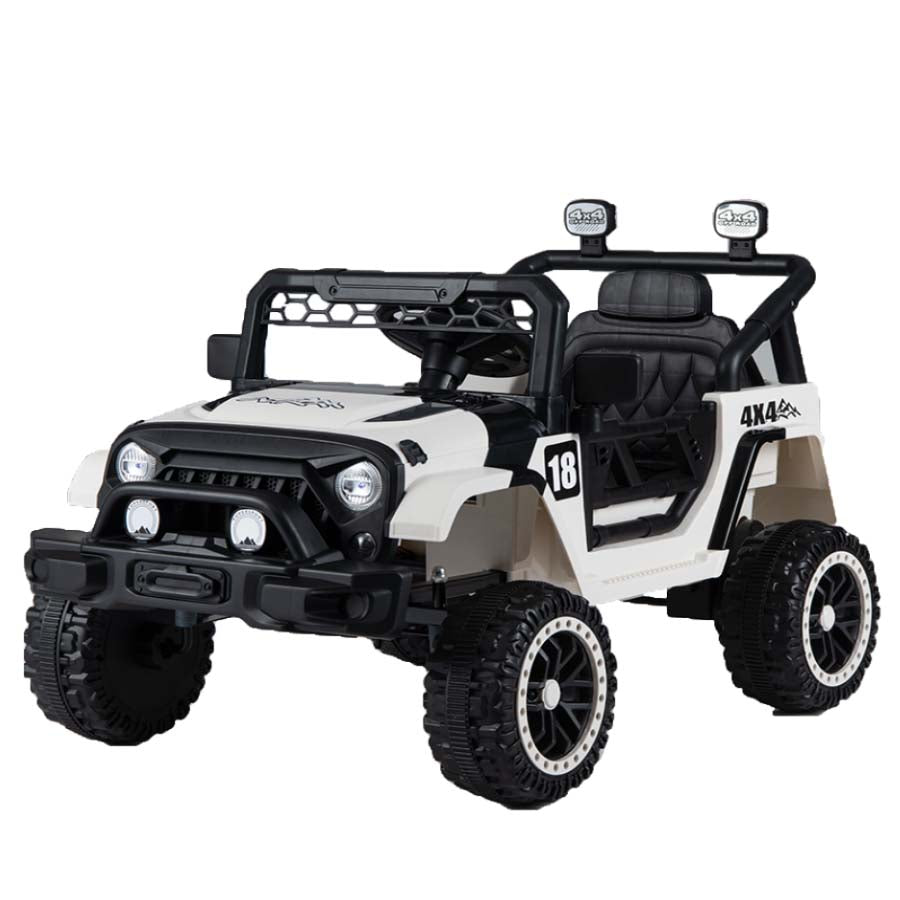 Costway 12V Kids Ride on Truck with Remote Control 3 Speeds and LED Lights-Black