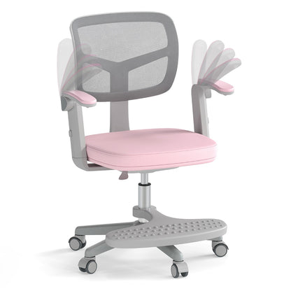 Pink Kids Desk Chair | Adjustable Height Swivel Seat Ages 3-10